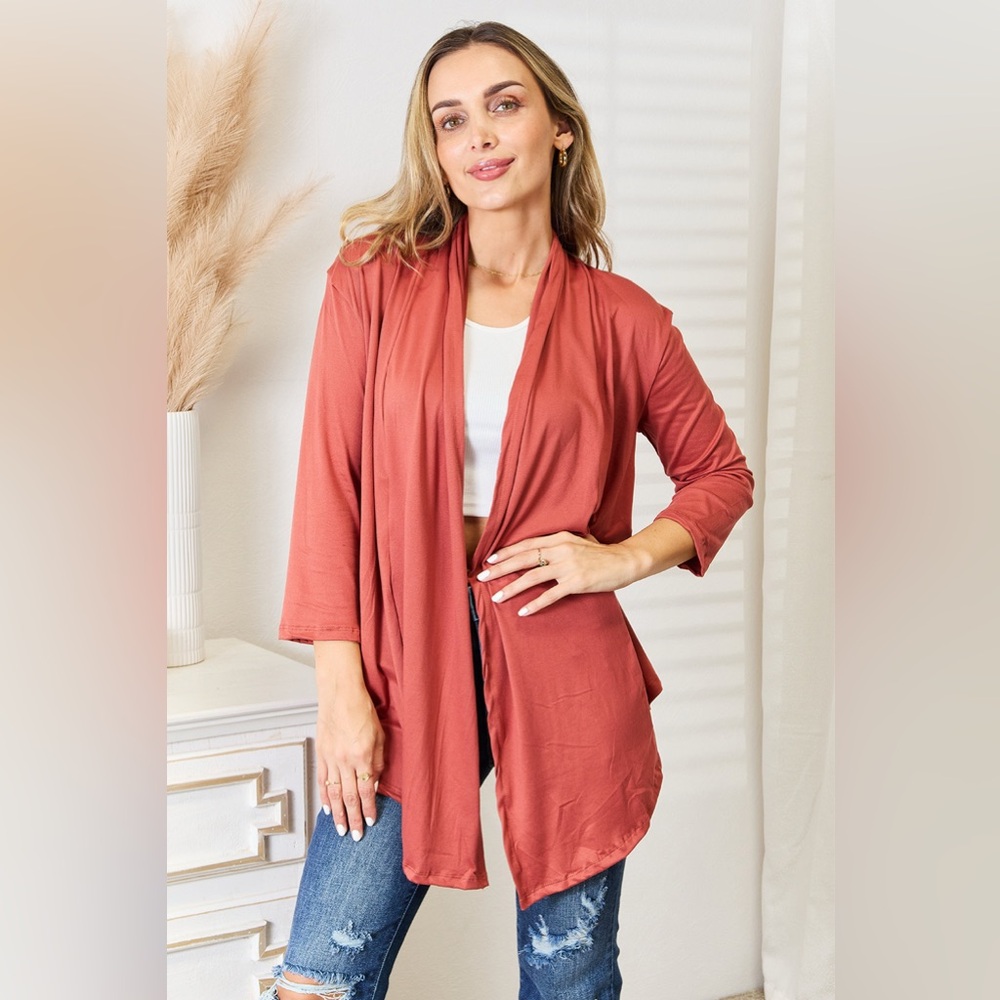 Culture Code Full Size Open Front Cardigan